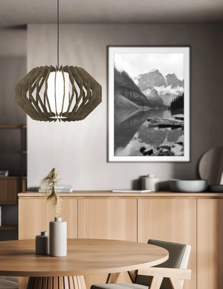 Moderne hanglamp Rusticaria van hout Eglo 9008606240043