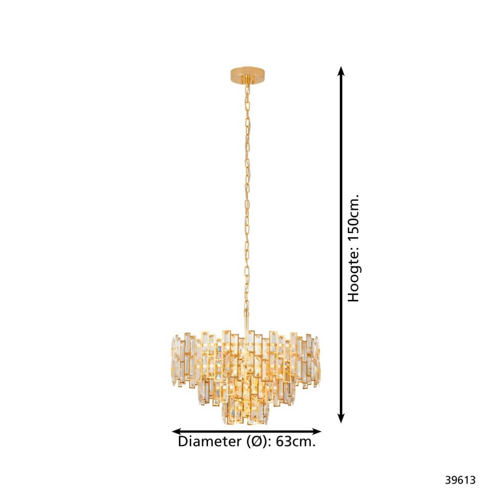Ø 63cm kroonluchter Calmeilles goud Stars of Light 9002759396138