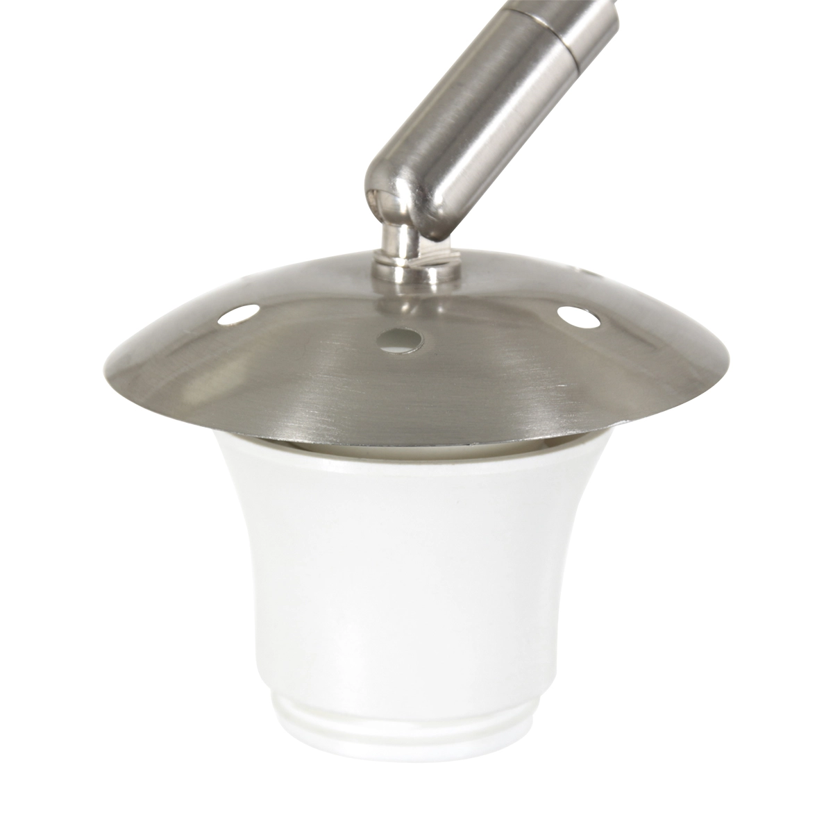 Wand booglamp Sparkled RVS met taupe velourse kap Steinhauer 8712746146165