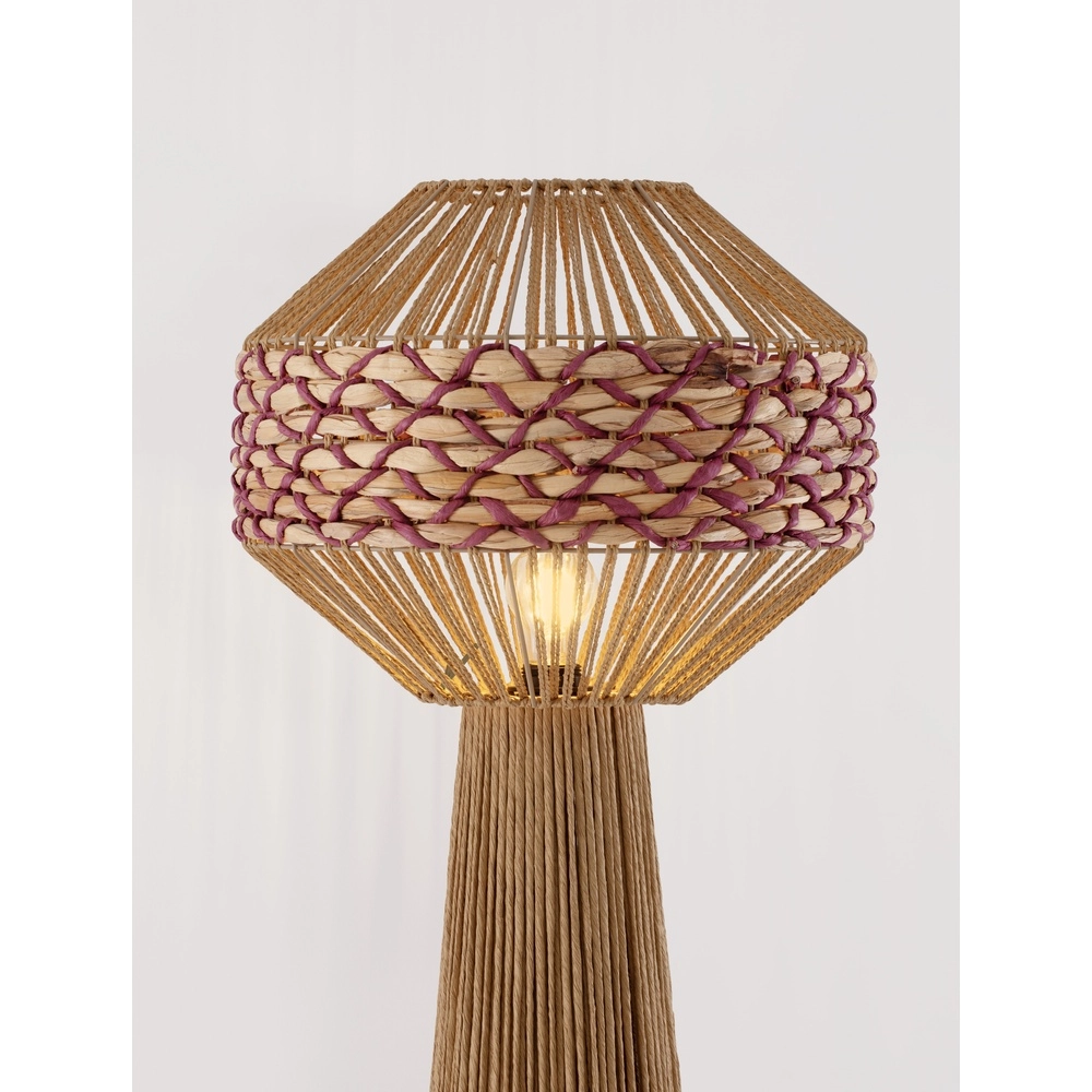 Floor lamp Mapi Ø 42cm red with brown Lyora 5212017477347