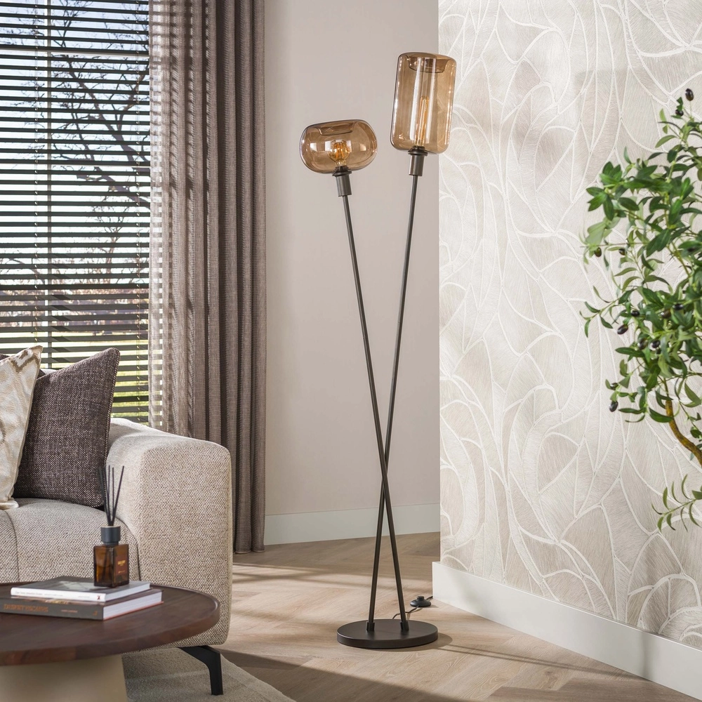 Moderne vloerlamp Serene sienna bruin Lyora 8716803514751