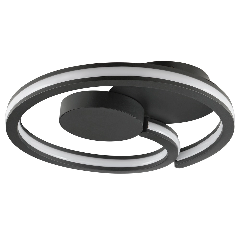 Zwarte plafondlamp Revola design Ø 40cm Brilliant 4004353477485