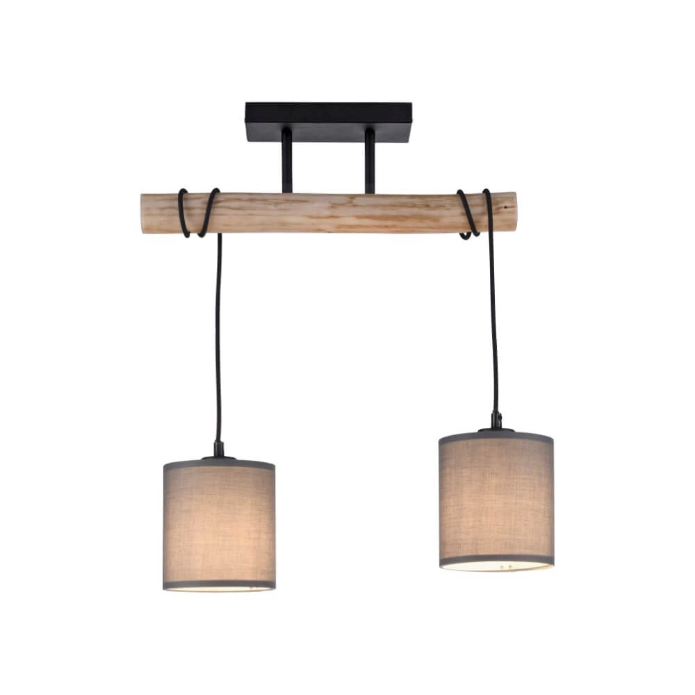 Landelijke plafondlamp Green Tribu taupe Just Light 4043689995164