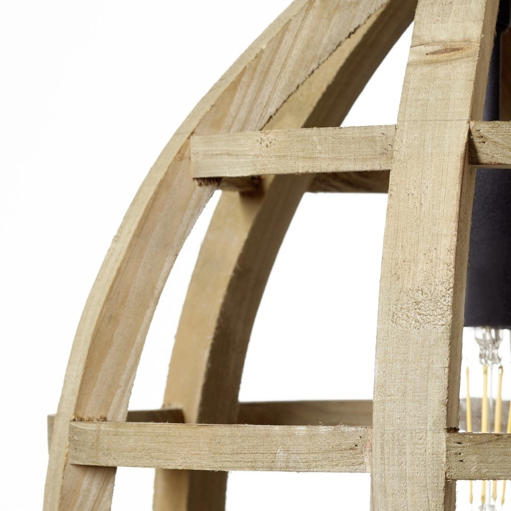 Houten hanglamp Matrix Wood Ø 34cm Brilliant 4004353364778