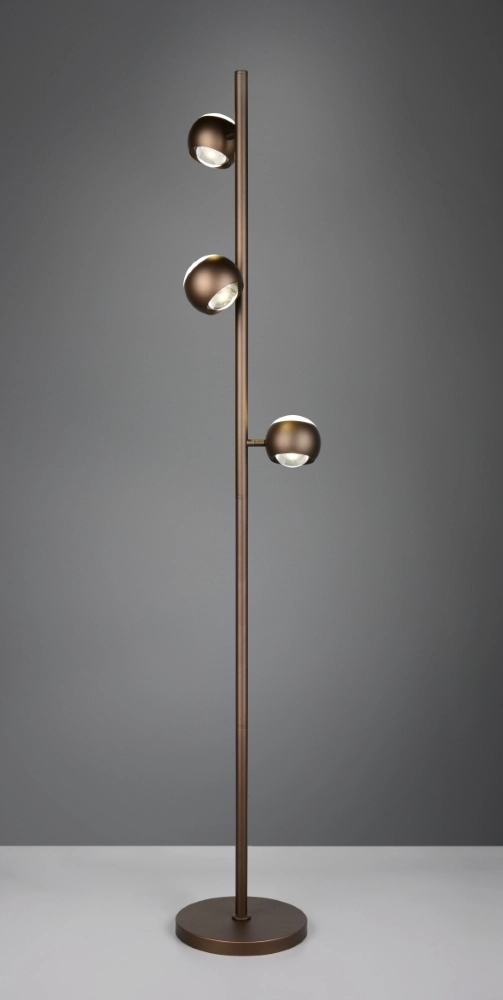 3-lichts led leeslamp Orbit platinum bruin Trio 4017807686654
