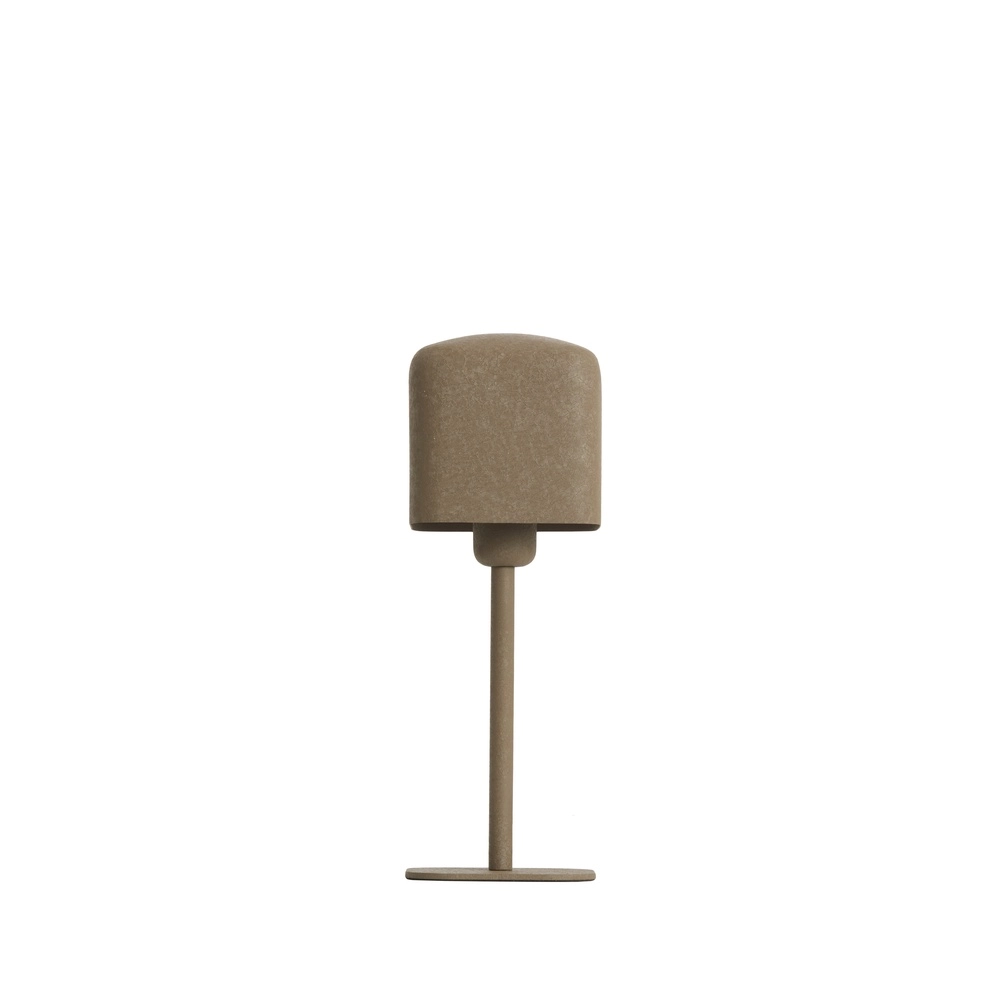 Nachtkastlamp Elenie 13x13cm - mat donker bruin