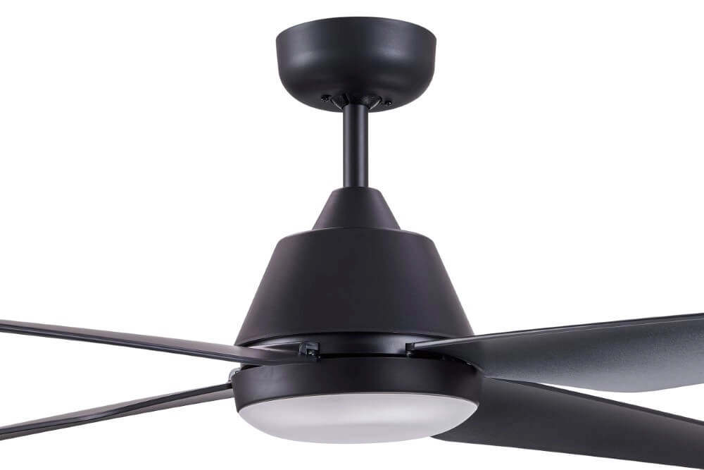 Plafondventilator met lamp Aria Led Ø 122cm zwart IP55 Beacon 9333509127796