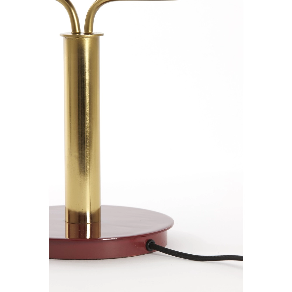 Bankierslamp Ayer bordeaux met goud Light & Living 8717807742850