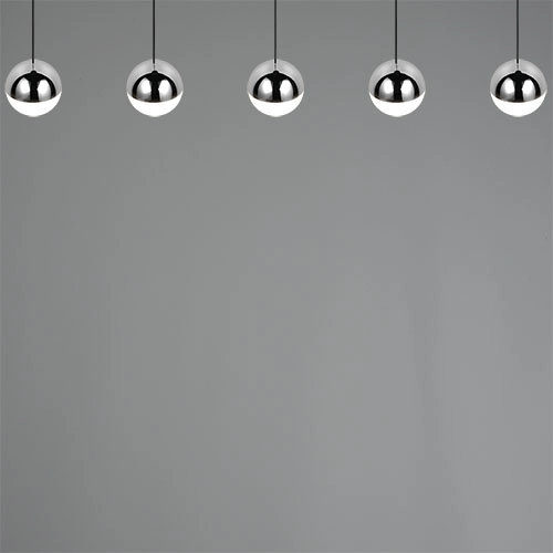 5-lichts hanglamp Senta chroom Trio 4017807685855