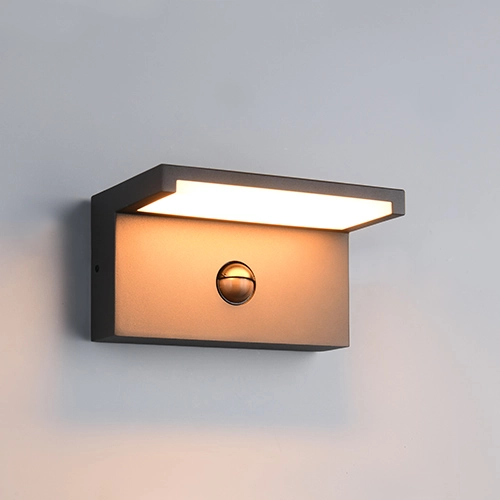 Moderne wandlamp Ravi antraciet met sensor