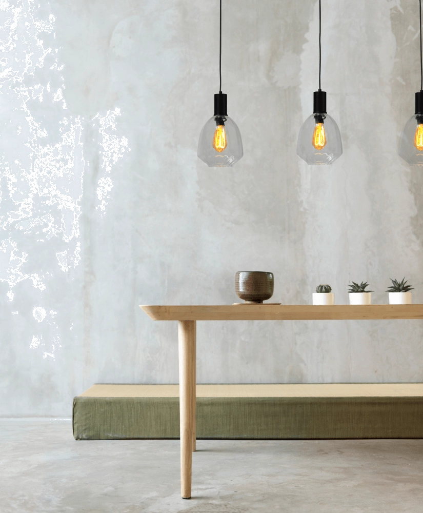 3-lichts hanglamp - zwart - Porto met Nicolette clear glazen Masterlight 8718121269566