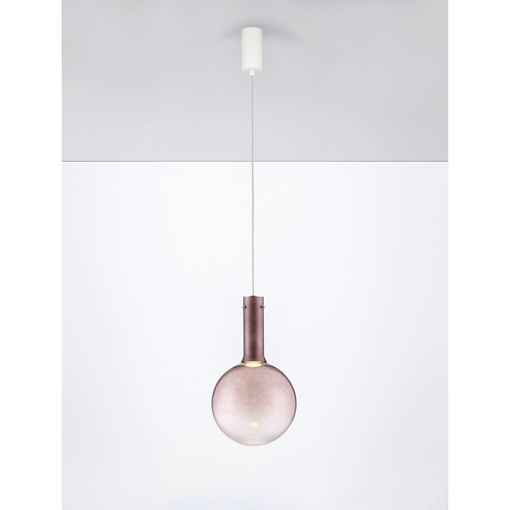 Pendant lamp Nostos brown glass Lyora 5212017449047