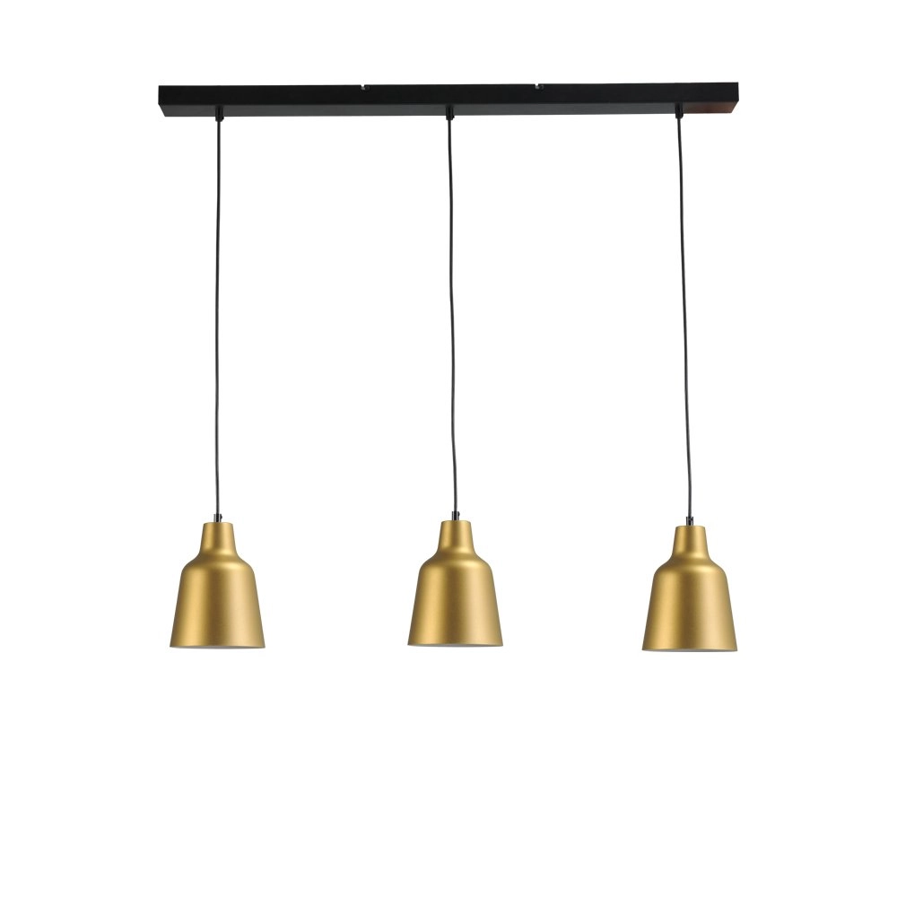 Leuke eettafellamp goud Concepto 3x16