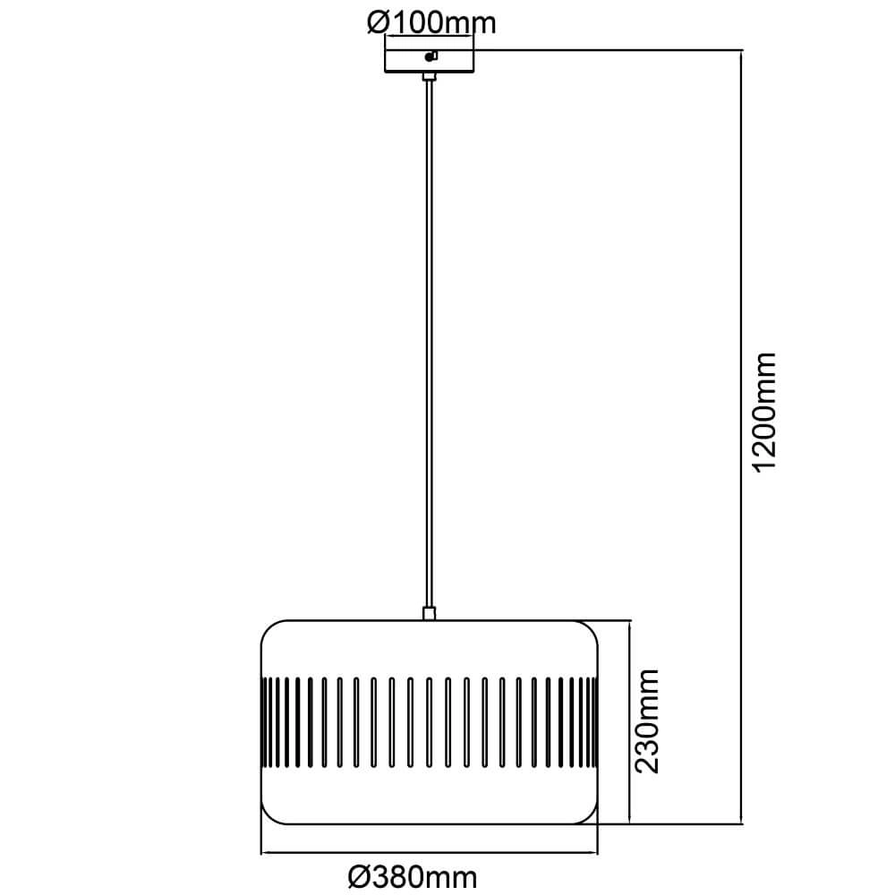 Zwarte hanglamp Tyas Ø 38cm Brilliant 4004353411465