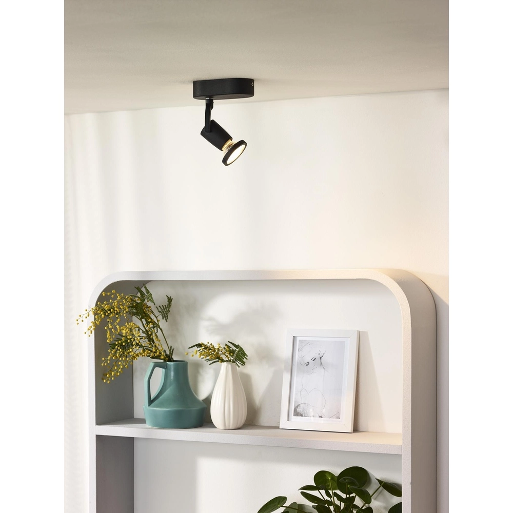 Plafondlampje Jaster-Led zwart Lucide 5411212114679