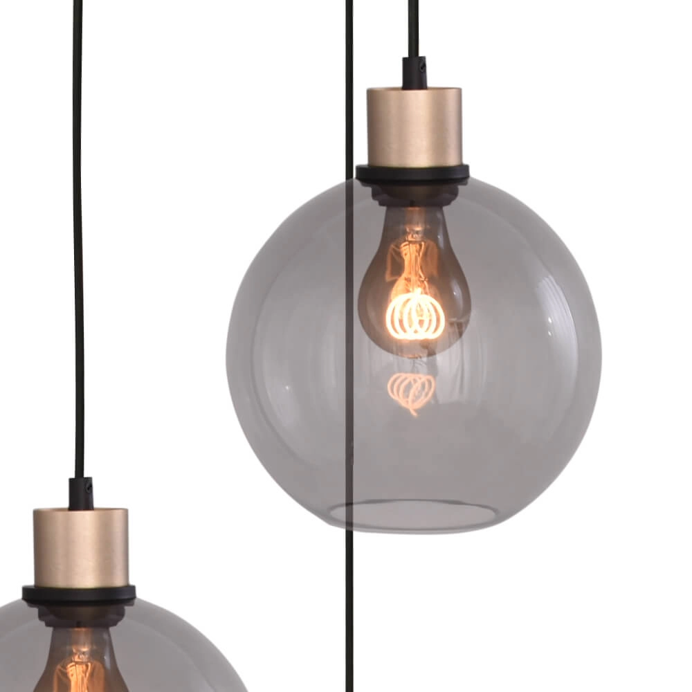 Vide hanglamp Lazise 5x Ø 20cm goud Masterlight 8718121303079