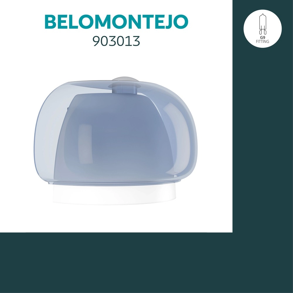 Design wandlamp Belomontejo chroom met blauw Eglo 9008606405046