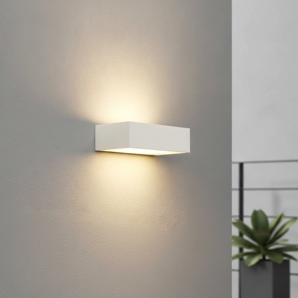 Buitenlamp up down Eindh 18cm - wit