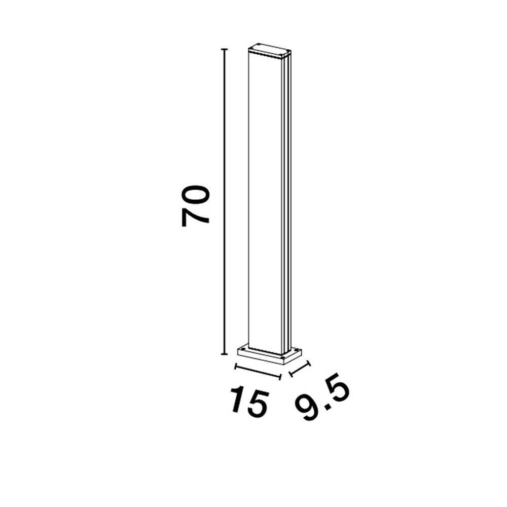 Sleek garden lamp Sasso 70cm Lyora 5212017438218