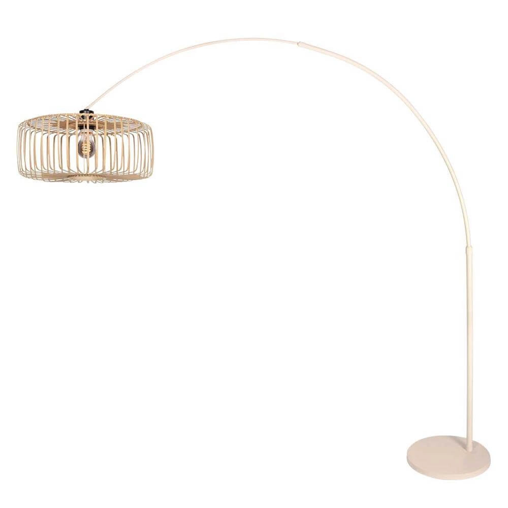 Booglamp Sparkled Light crème met bamboe kap spijl Ø 60cm Steinhauer 8712746180015