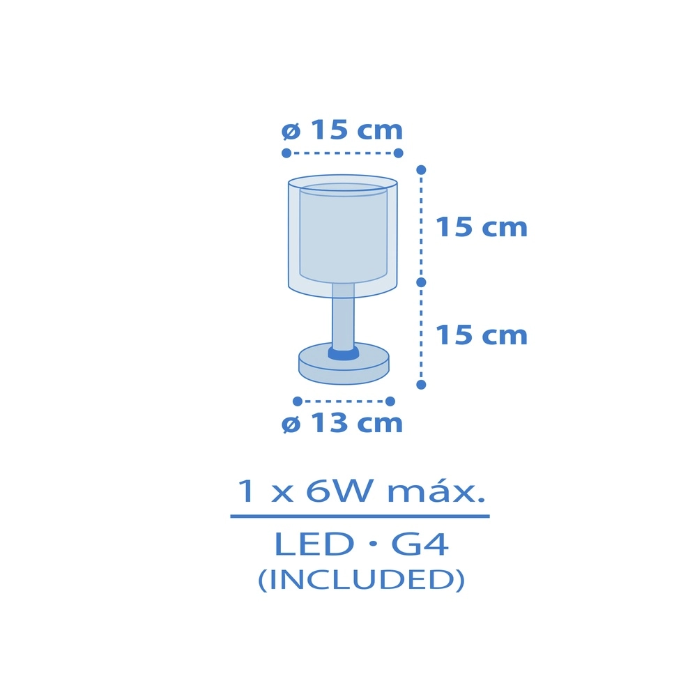 Kinderkamer tafellamp Kids World blauw Dalber 8420406406718