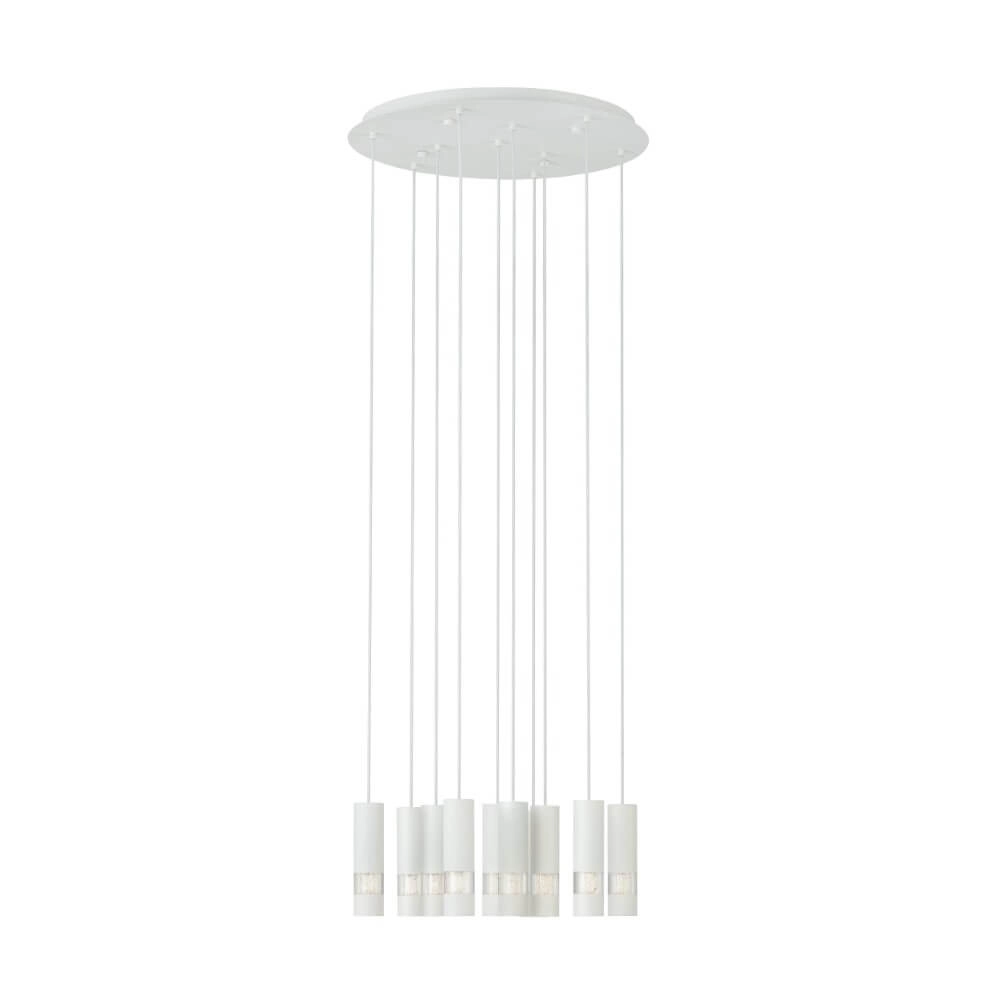 Witte ronde hanglamp Bernabeta 10-lichts Witte ronde hanglamp Bernabeta 10-lichts
