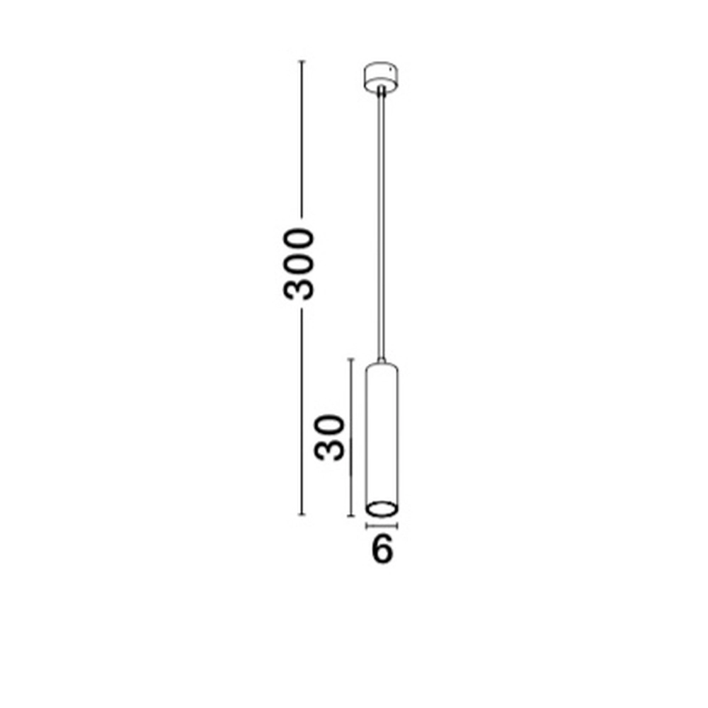 Strakke hanglamp Gia zwart Lyora 5212017413444