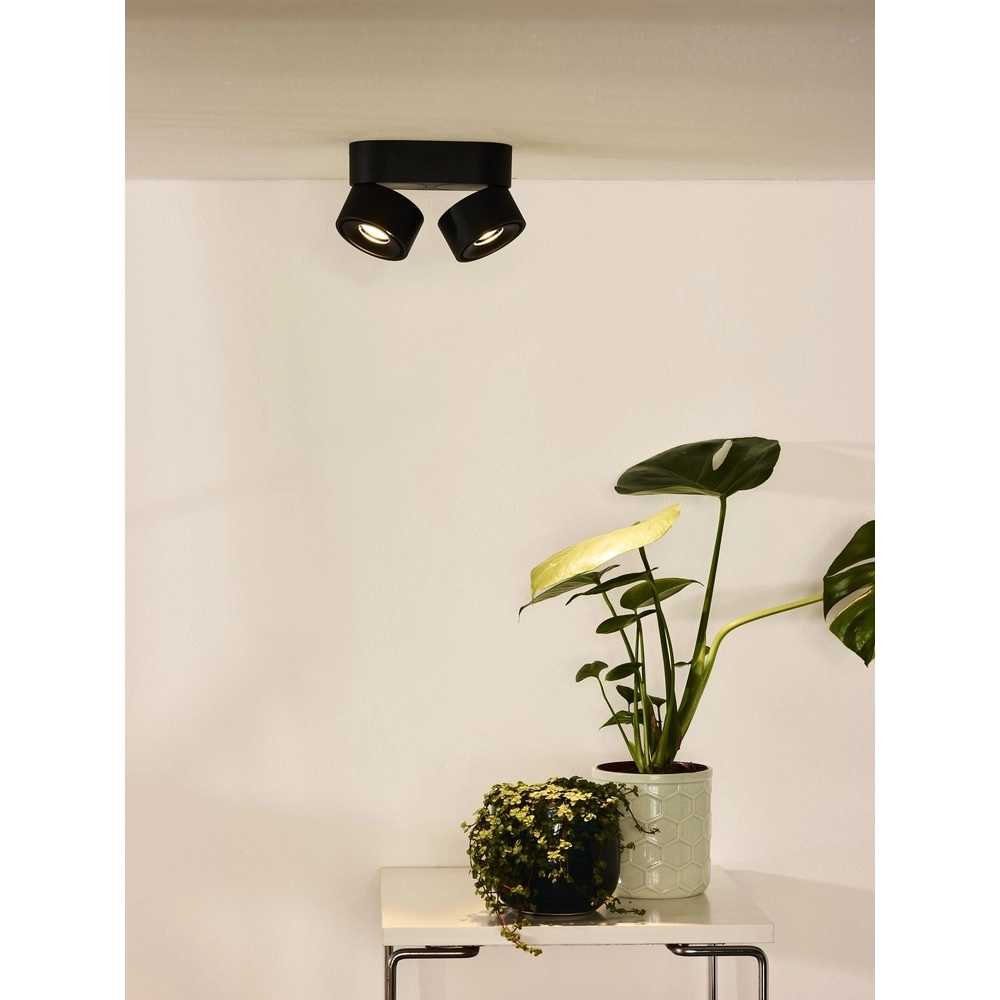 Plafondspot Yumiko dubbel zwart Lucide 5411212351678