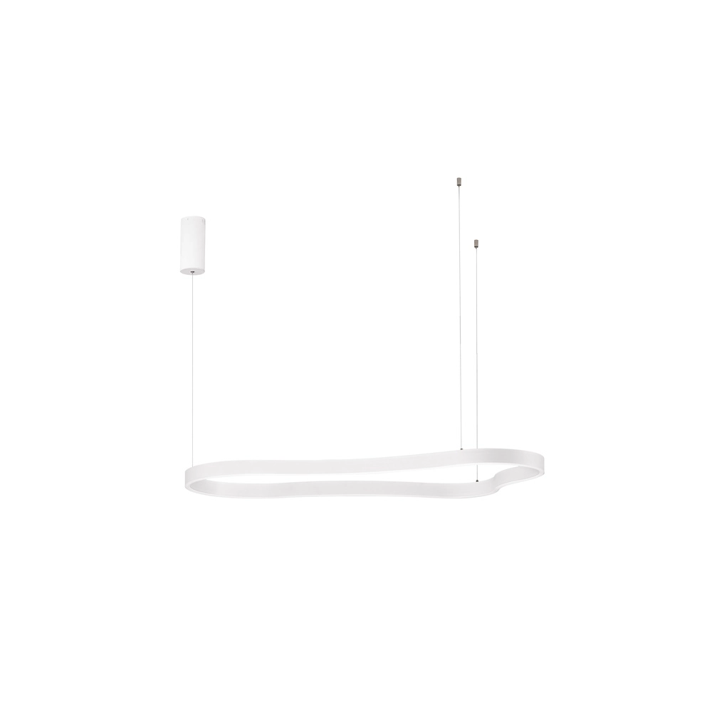 Natuurlijke vorm hanglamp Dussa wit 120cm Lyora 5212017463067