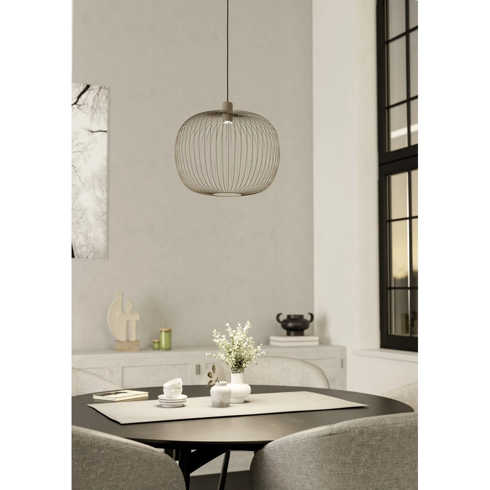Draad hanglamp Lodods zand bruin Ø 45cm Eglo 9008606390281