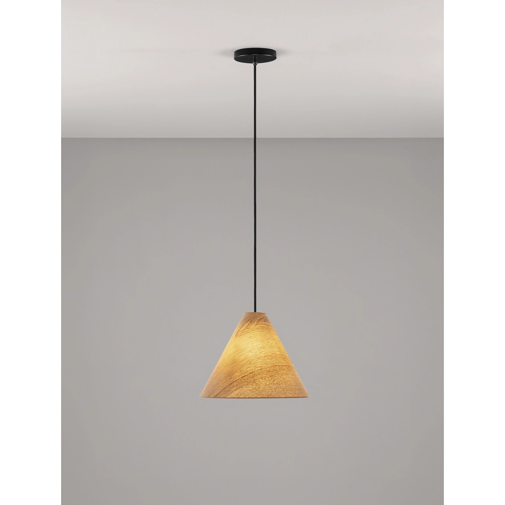 Houten hanglamp Elysian Ø 30cm