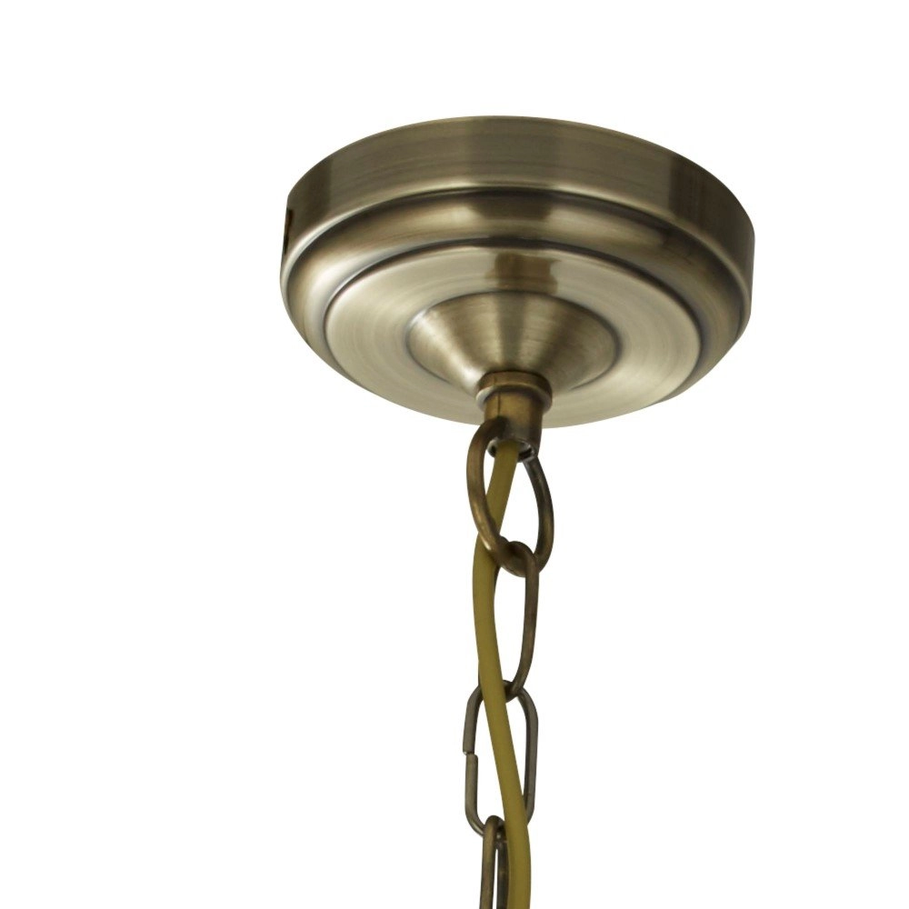 Landelijke hanglamp Voyager 20cm antiek brons Searchlight 5053423134222