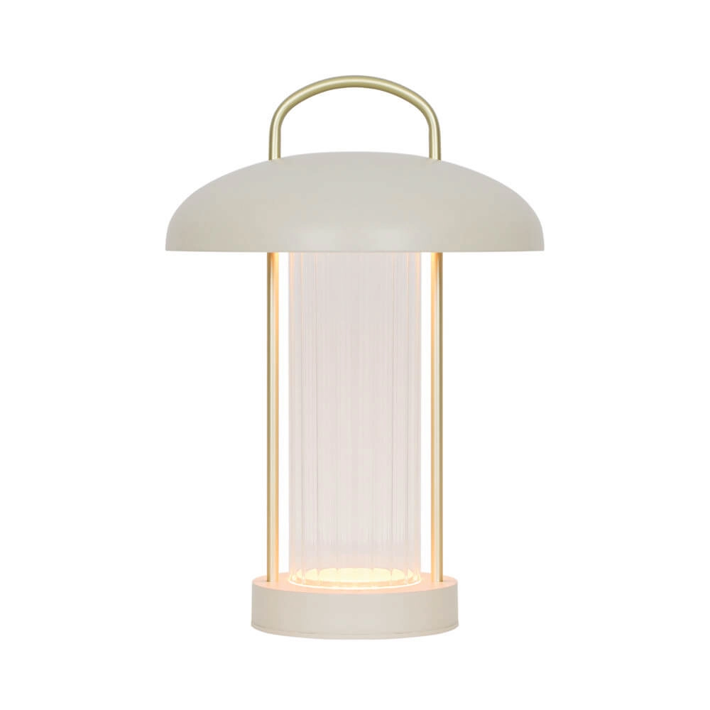 Tafellamp Mirano zand bruin oplaadbaar