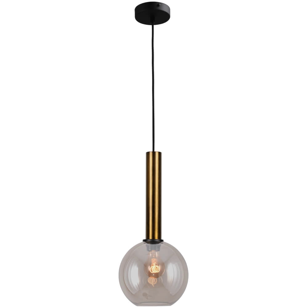 Hanglamp Ø 20cm Bella 2 Antiek messing met goud glas