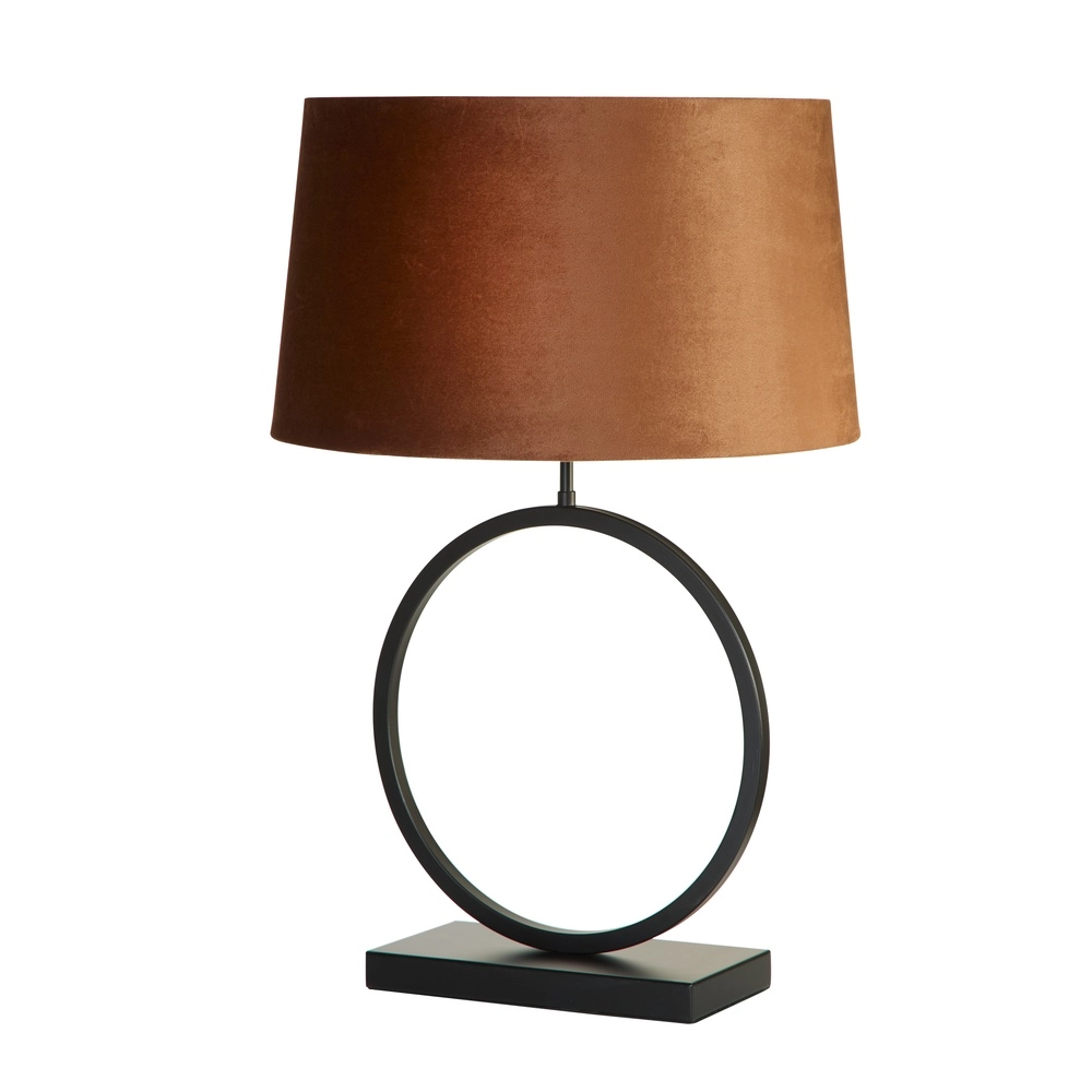 Tafellamp Elegant zwart met oranje kap Tafellamp Elegant zwart met oranje kap