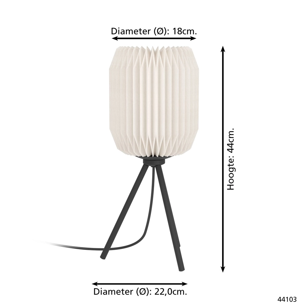 Tafellamp Belgrave met papieren kap Eglo 9002759441036