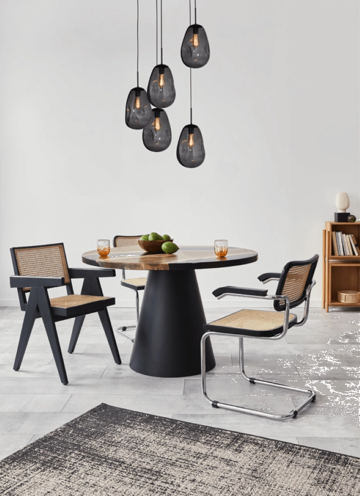 Vide hanglamp Lava 5x smoke glas Ø 22,5cm Masterlight 8718121286563