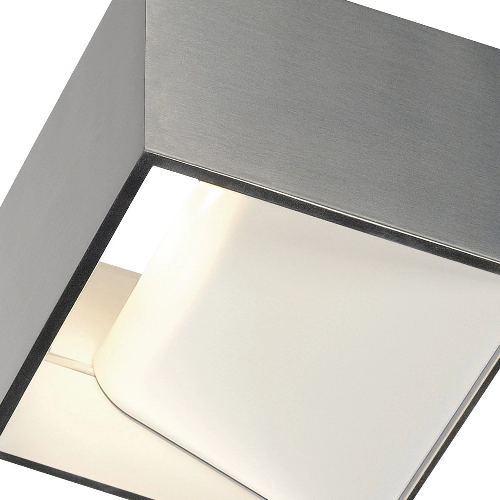 Wandlamp Logs Up - Down vierkant metaalgrijs SLV 4024163189323