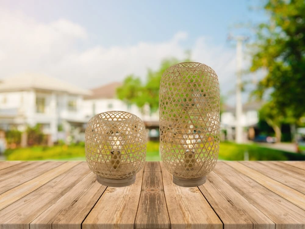 Rotan vloerlamp Mirena 46cm hoog Globo 9007371409563