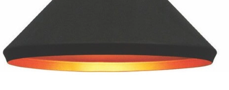 Strakke hanglamp Cornet Ø 41cm zwart met hout Artdelight 8719831730902