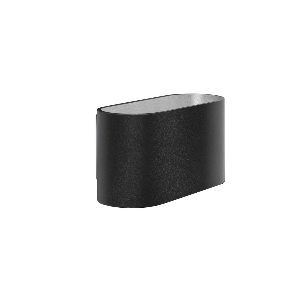 Ovale wandspot Oval zwart