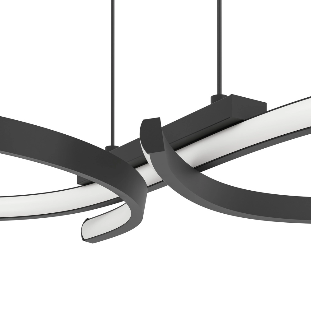 Moderne led wandlamp Serpins 66cm - zwart Eglo 9008606313662