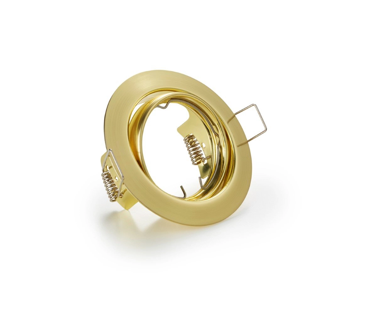 Ronde inbouwspot Jura GU10 8,3cm goud Trio 4017807376326