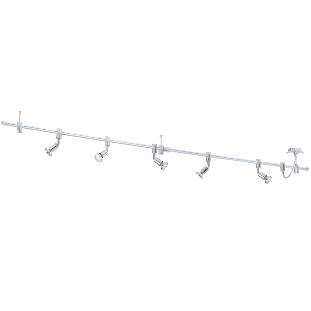 Verlichting spots Vilanova 5x3w - 3000K - 200cm chroom