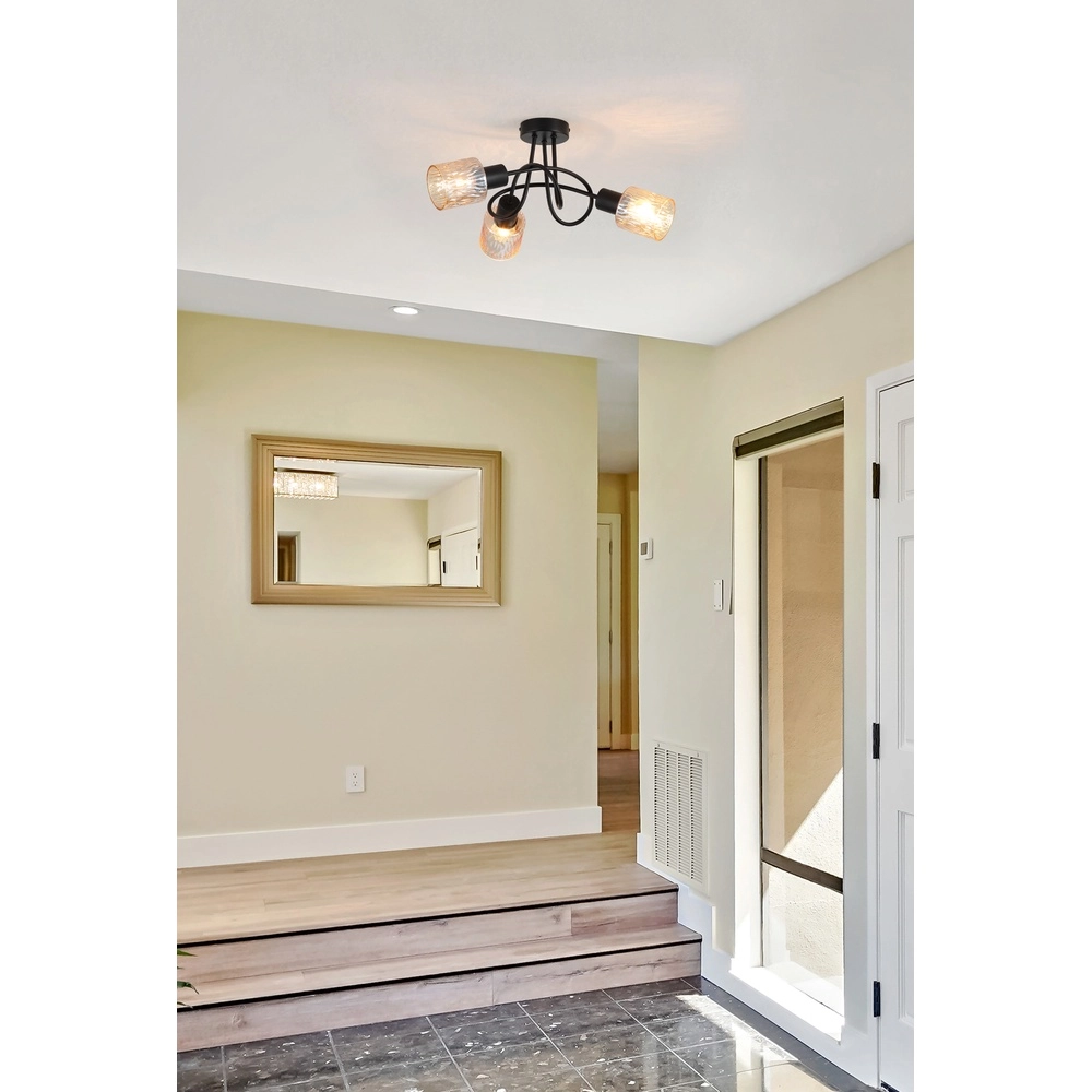 Plafondlamp Knot zwart 5-lichts Searchlight 5053423301969