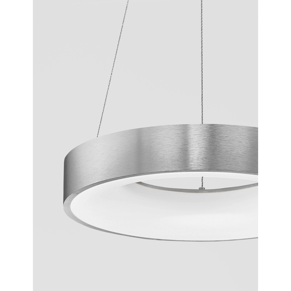 Hanglamp Rando Thin zilvergrijs Ø 38cm Lyora 5212017420183