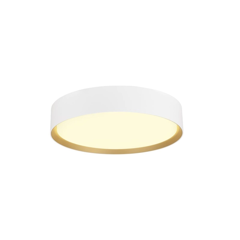 Plafondlamp Decona Ø 30cm wit met goud - 3000K/4000K Plafondlamp Decona Ø 30cm wit met goud - 3000K/4000K