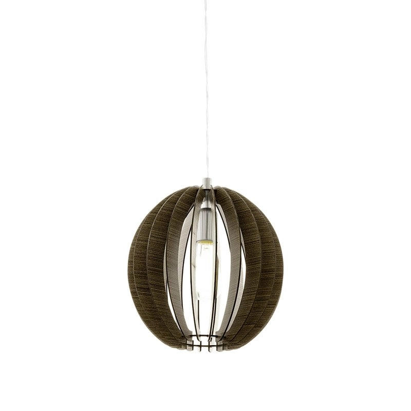 Landelijke hanglamp Cossano 30cm donkerbruin