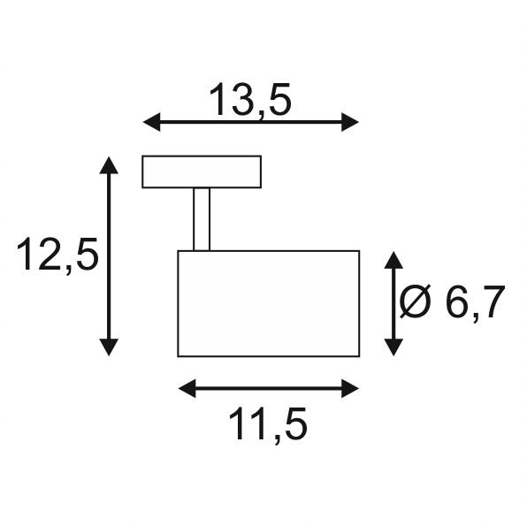 Spot Enola B zwart SLV 4024163149952