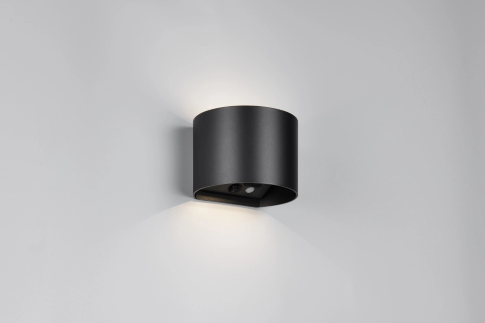 Oplaadbare wandlamp Genie zwart met sensor